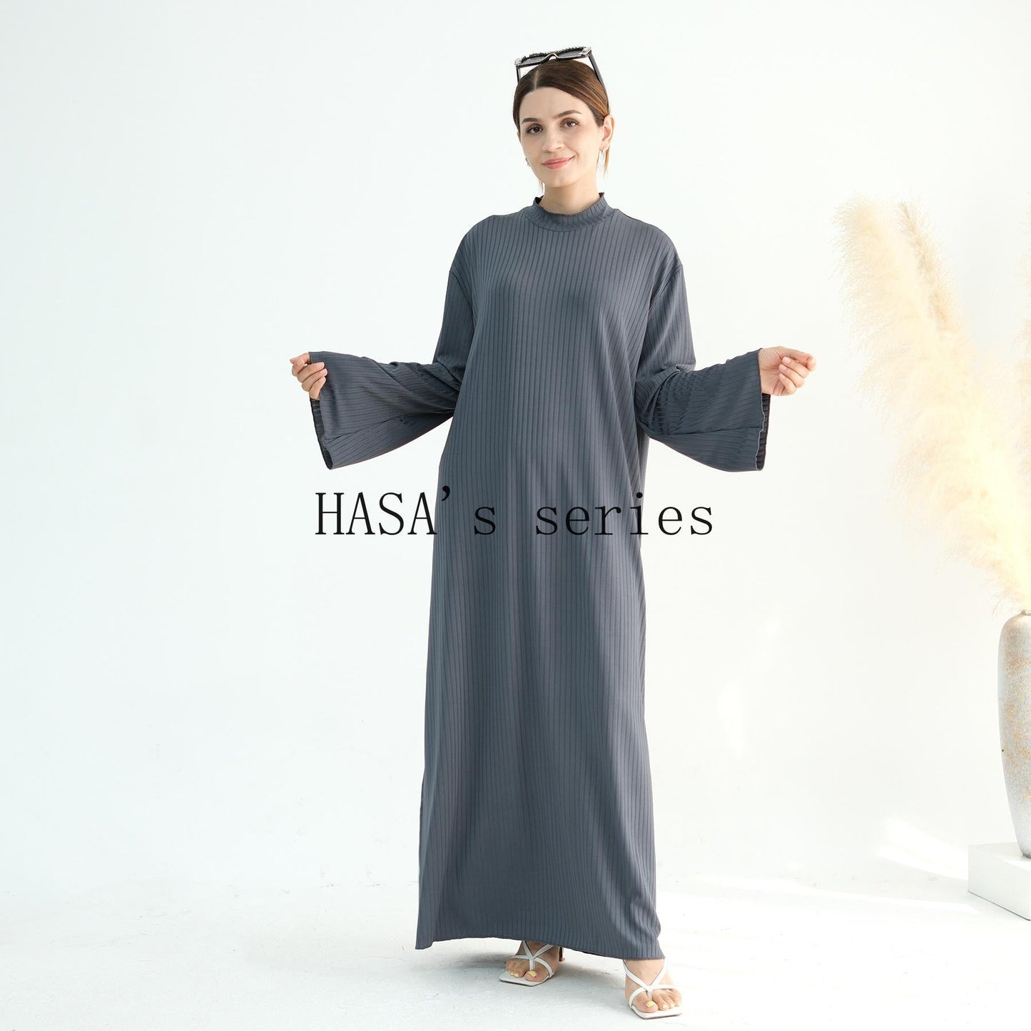 LUMAYA5509 Beautiful Stand Collar Dress Robe - Lightweight multi-color design, comfortable and stylish party  wear red dress thick  thigh 2  part bow  outfits