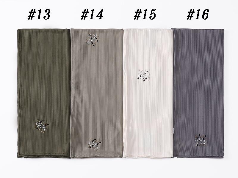 LUMAYA LM1133 New Striped Hot Drilling Headscarf