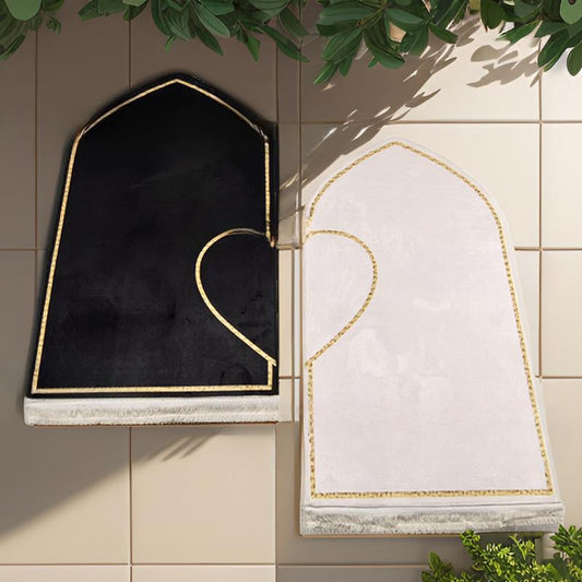 LM1238 2pcs Set Heart-SLMped Flannel Printed Blanket and Prayer Mat