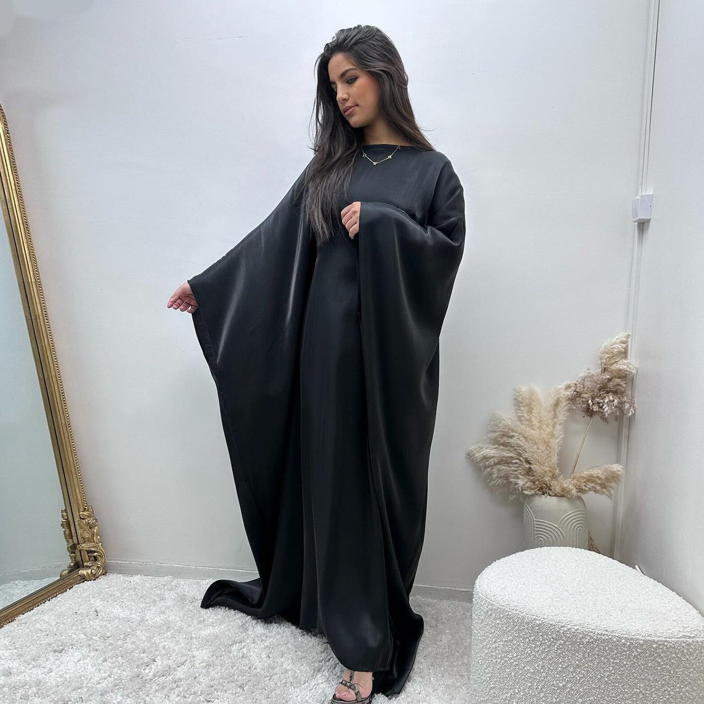 LM1348 Elegant Kaftan in Gold Cotton – 20 Vibrant Colors Available