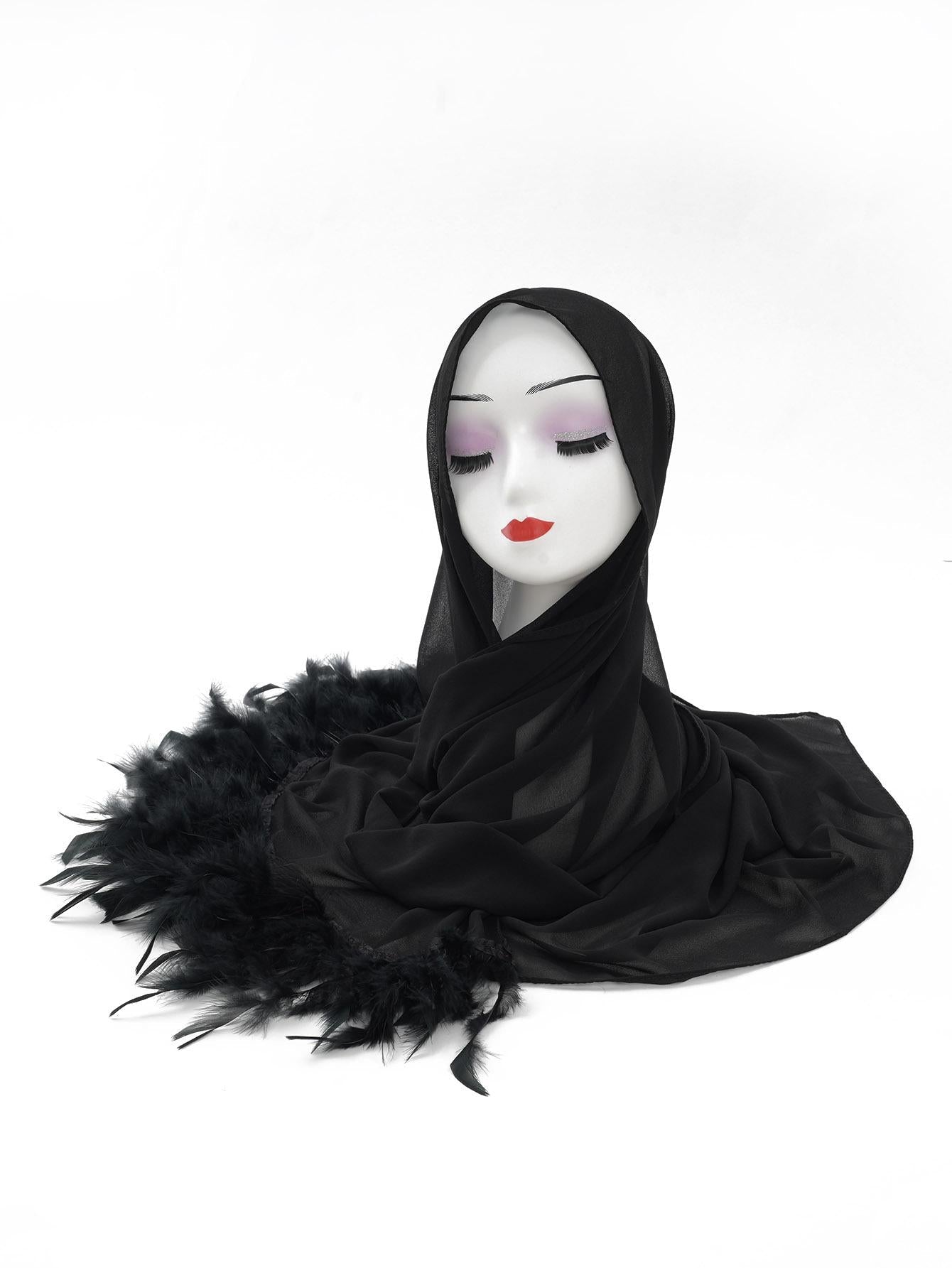 LUMAYA LM1146 Pure Color Chiffon BreatLMble Headscarf