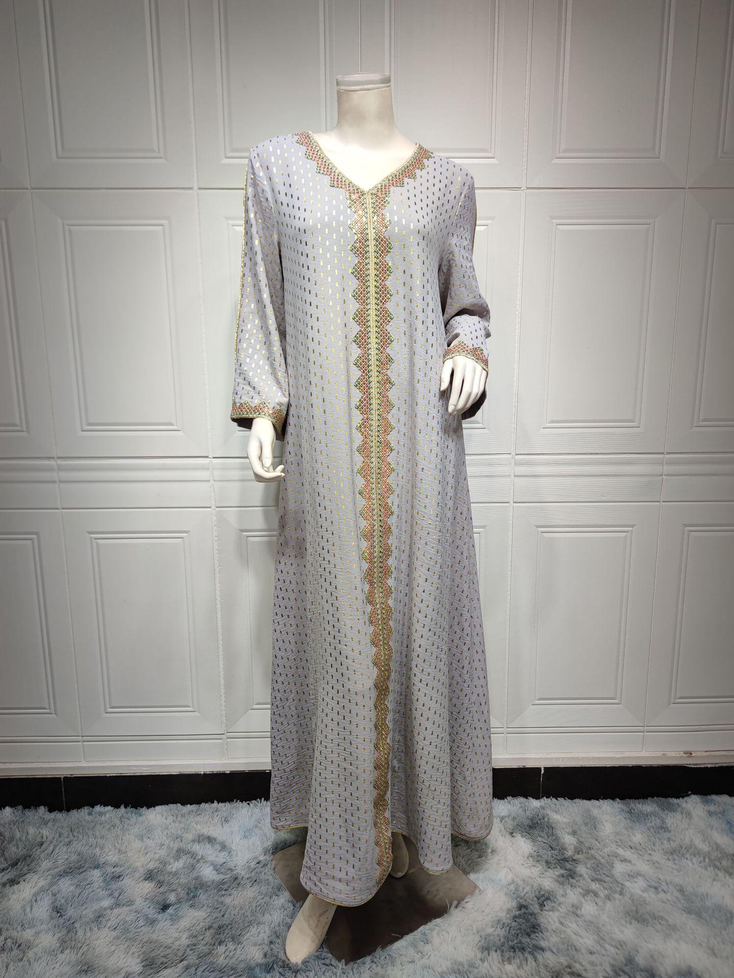 LUMAYA0442 Middle East Women's Clothing New Bronzing Muslim Dubai Robe