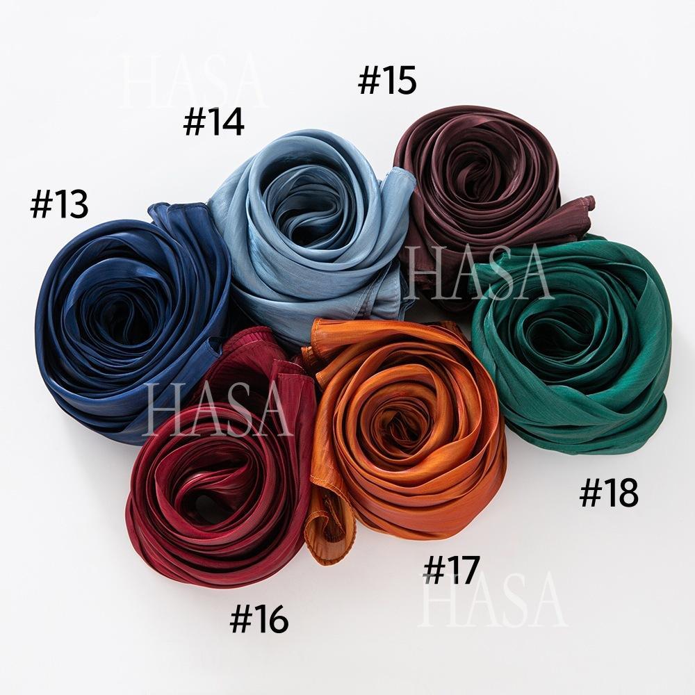 LUMAYA6479 A Simple Silk Scarf with A Mellow Color and A Light and Drapey Design