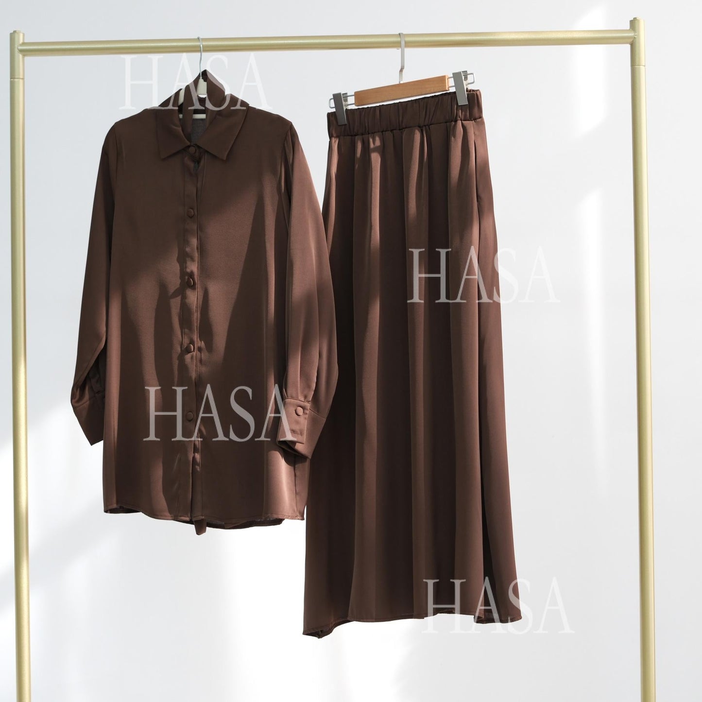 LUMAYA5874 Gentle Lace-up Two-piece Suit, Simple Texture, First Choice for Daily Wear abaya girl