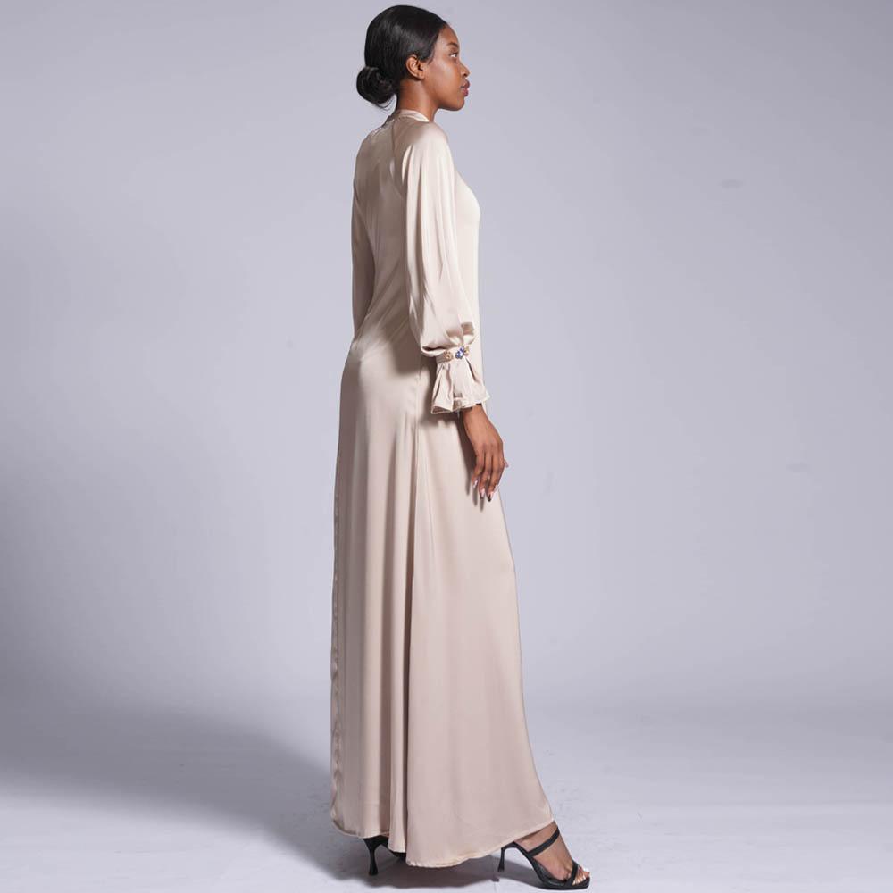 LUMAYA LUMAYA0436 Diamond Buckle Long Solid Loose Dress