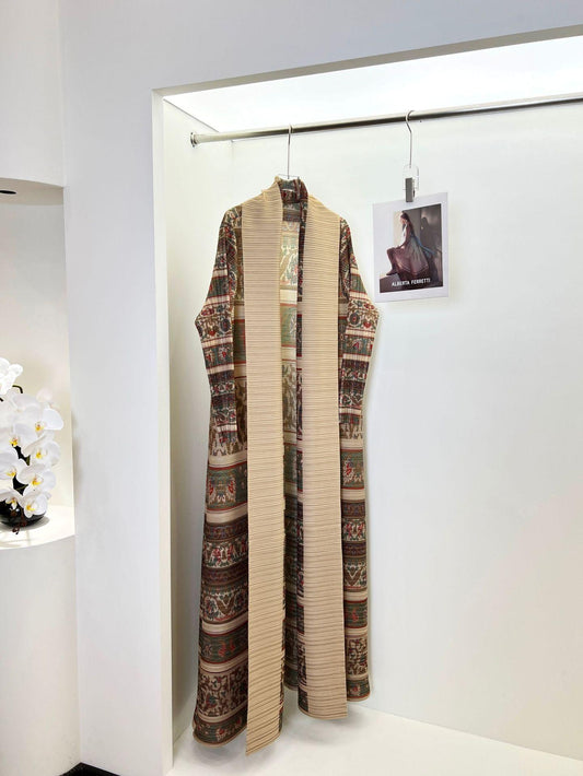 LUMAYA6710 Artisan Legacy , Reversible Abaya with Traditional Prints