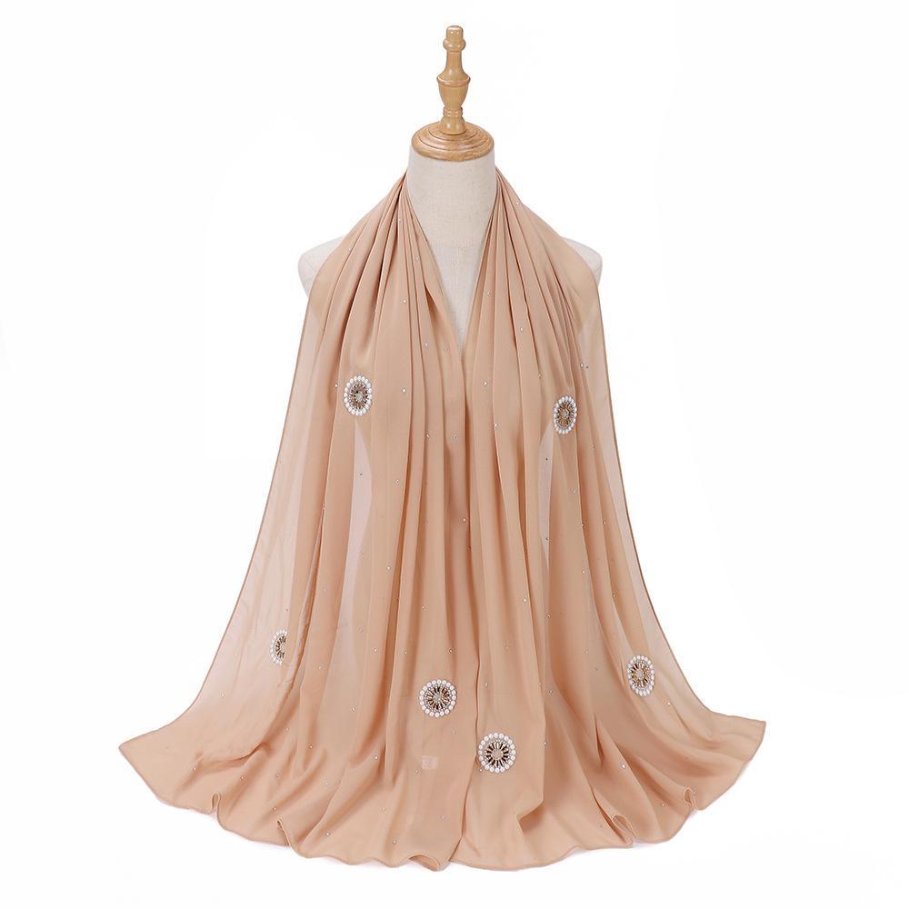 LUMAYA LM1126 Pearl Chiffon Baotou Scarf