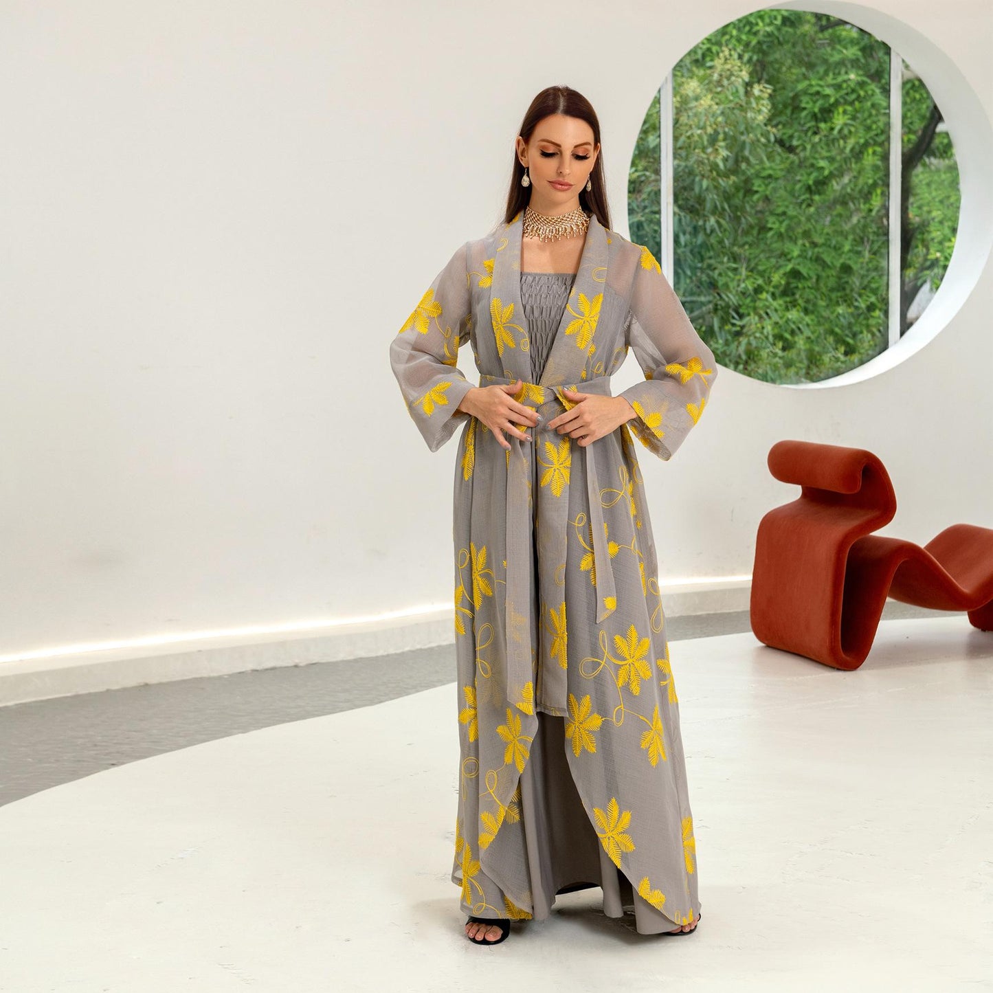 LUMAYA LUMAYA1076 2pcs Inner Dress  with Cardigan