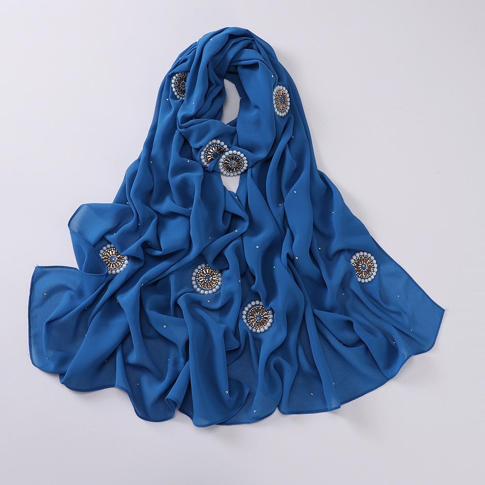 LUMAYA LM1126 Pearl Chiffon Baotou Scarf
