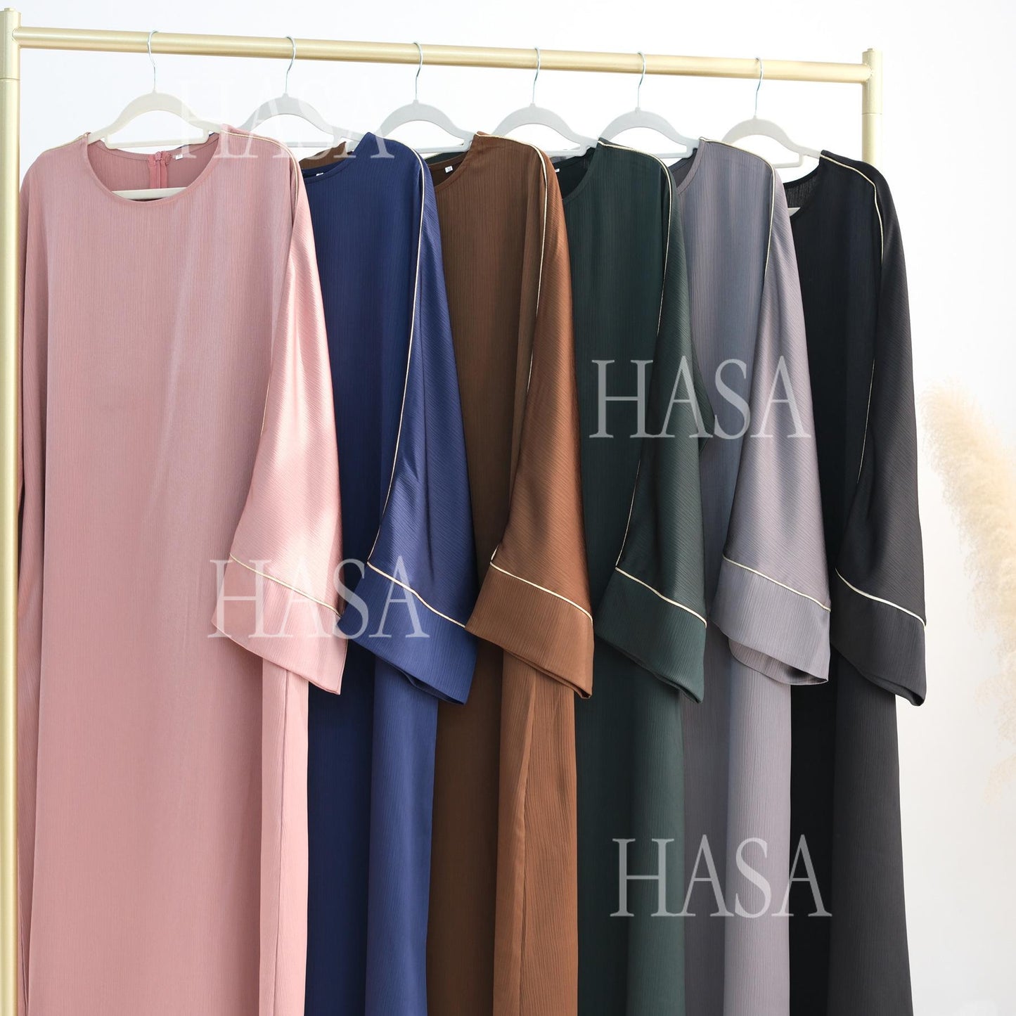 LUMAYA5876 Robe with Detailed Design and Gentle Texture for Daily Light Wear abayas