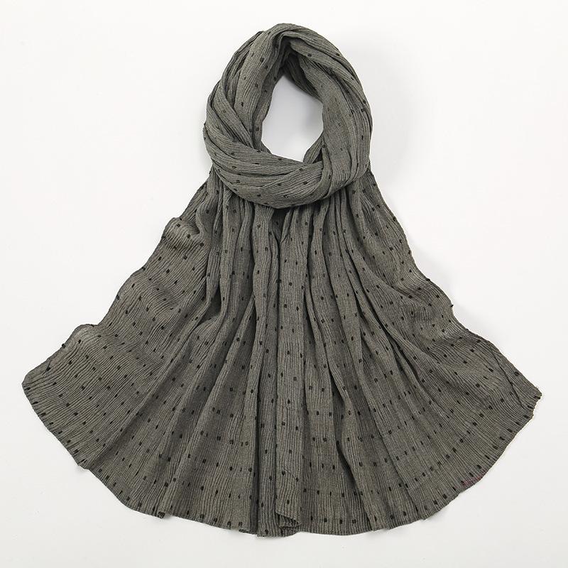 LUMAYA LM1122 Pure Color Cotton and Linen Long Scarf