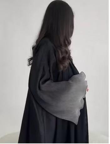 LUMAYASASERIES LUMAYA6721 Olive Ombre  Green Abaya with Gradient Cuffs