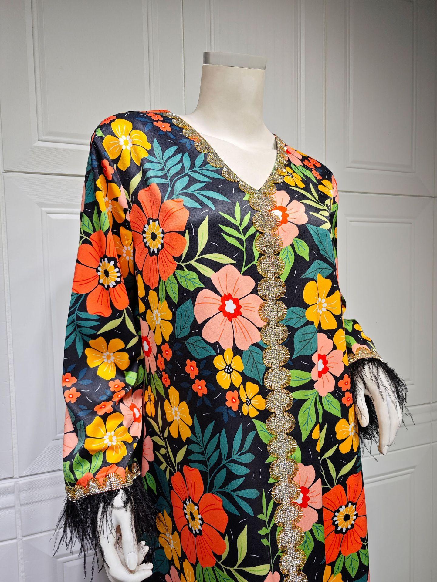 LUMAYA LUMAYA1078 Printed Diamond Camel LMir Dress