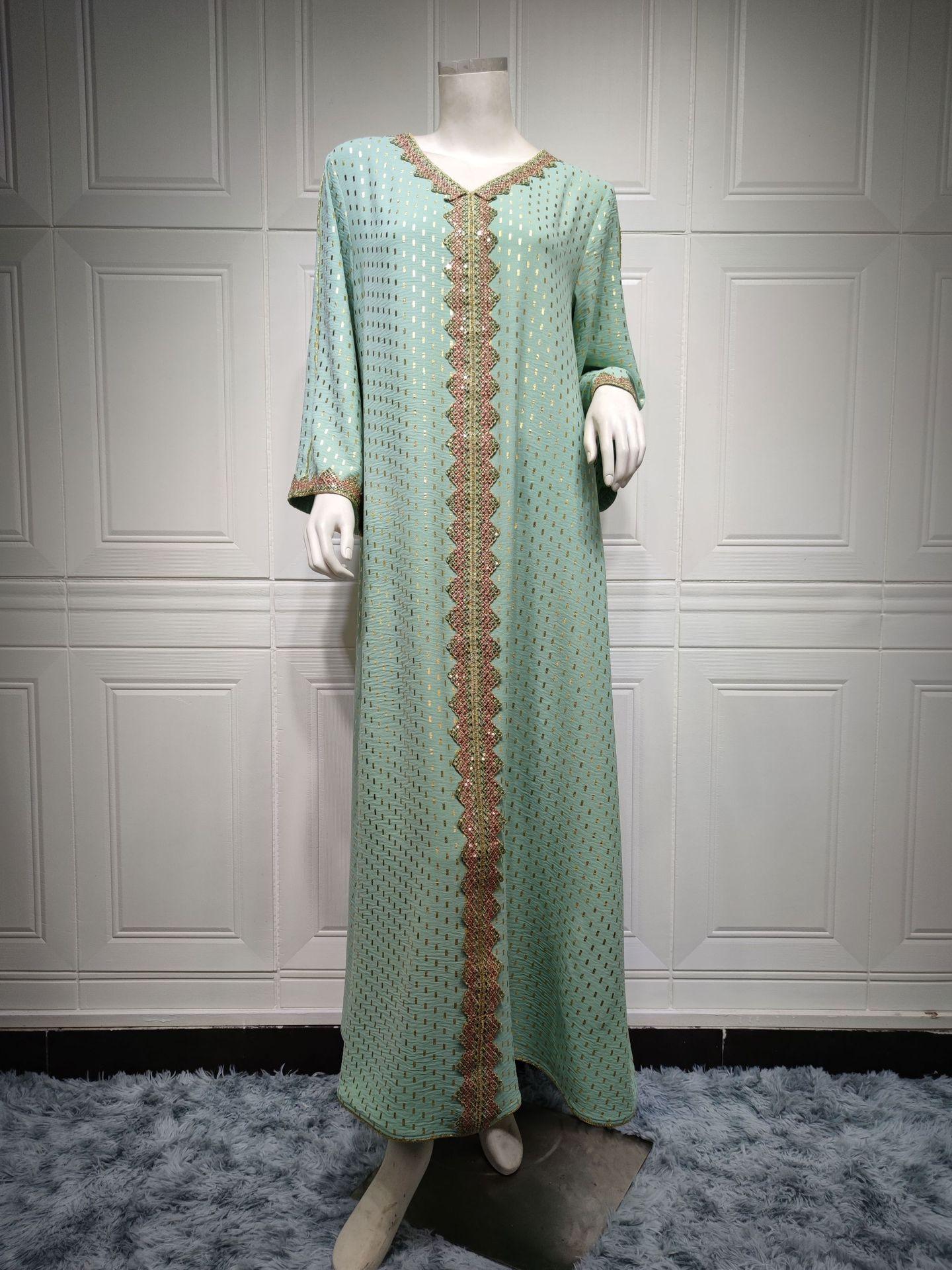 LUMAYA0442 Middle East Women's Clothing New Bronzing Muslim Dubai Robe