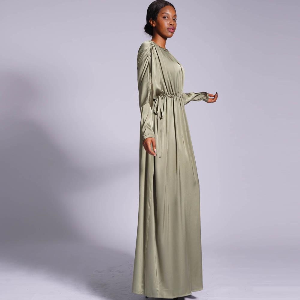 LUMAYA LUMAYA0435 Temperament Solid Color Raglan Dress