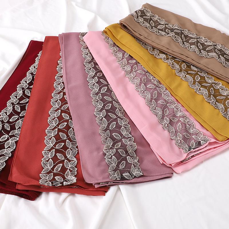 LUMAYA LM1130 Pearl Chiffon Lace Headscarf