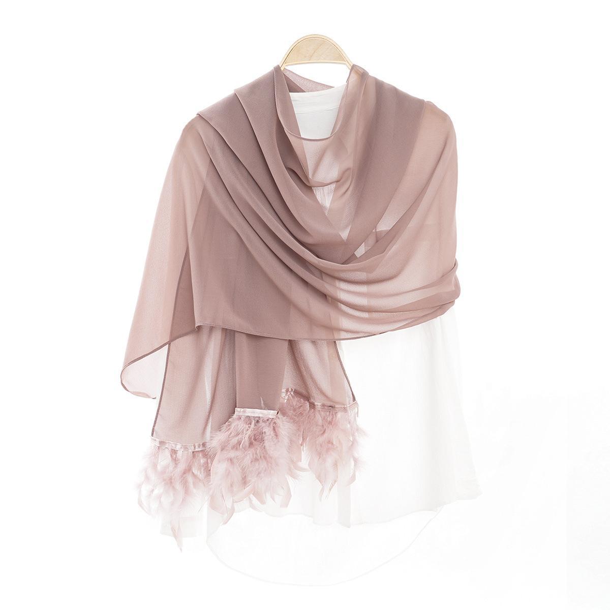 LUMAYA LM1146 Pure Color Chiffon BreatLMble Headscarf