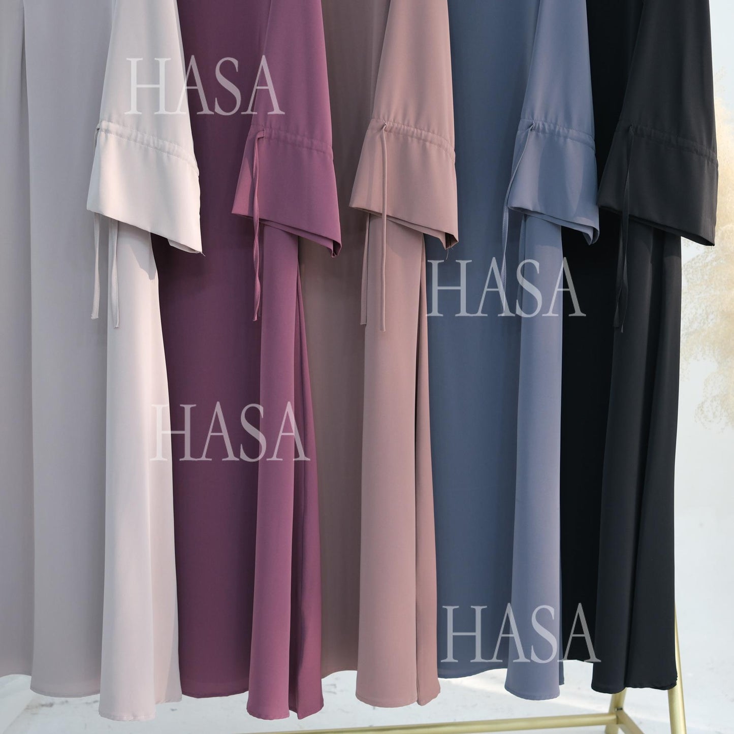 LUMAYA5861 Solid Color Sleeve Robe (without Headscarf), Elegant Temperament Instantly abaya girl