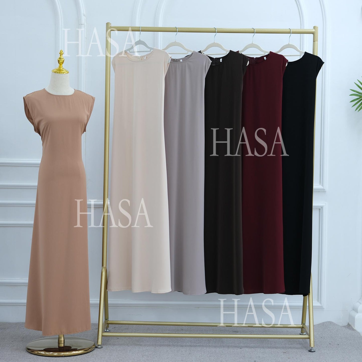 LUMAYA6470 Sleeveless Long Dress with Adjustable Back Lacing