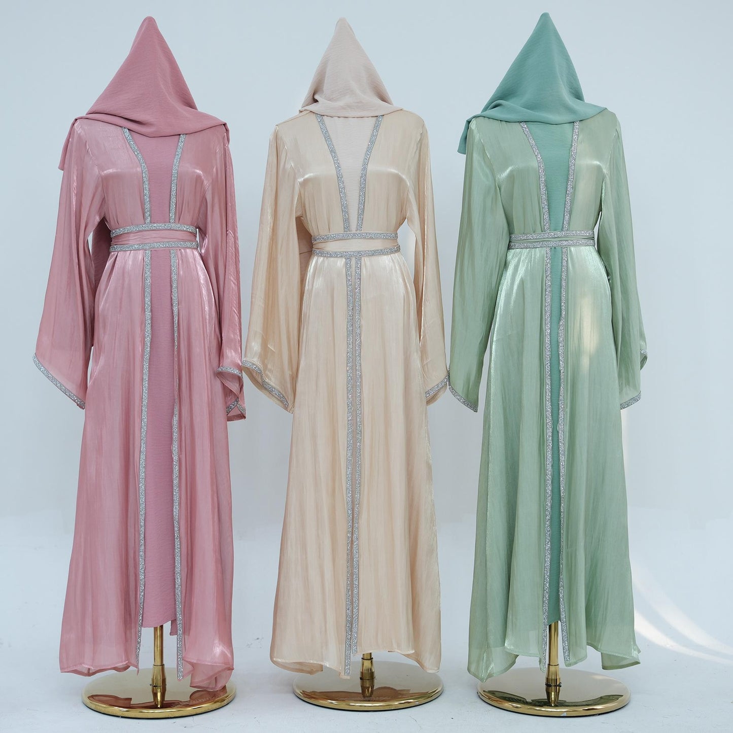 LUMAYA LM1185 3pcs Set Cardigan+Inner Dress+Hijab