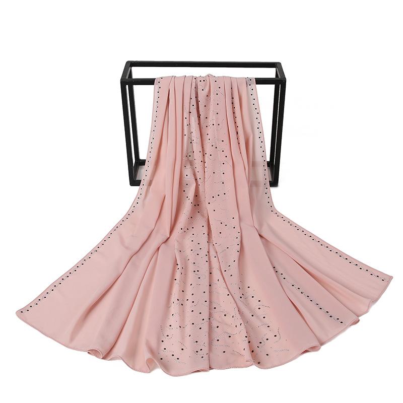LUMAYA LM1127 Pearl Chiffon Rhinestone Headscarf