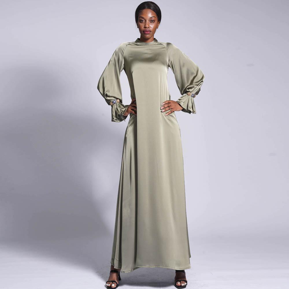 LUMAYA LUMAYA0436 Diamond Buckle Long Solid Loose Dress