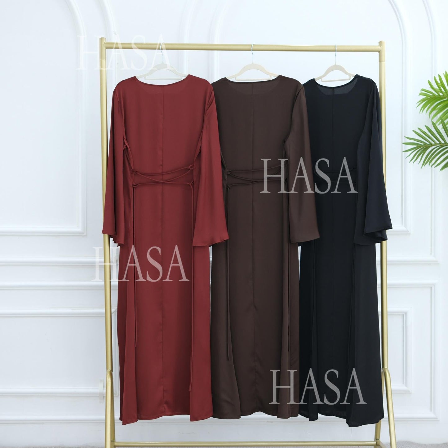 LUMAYA6491 Elegant Bell Sleeve Maxi Dress