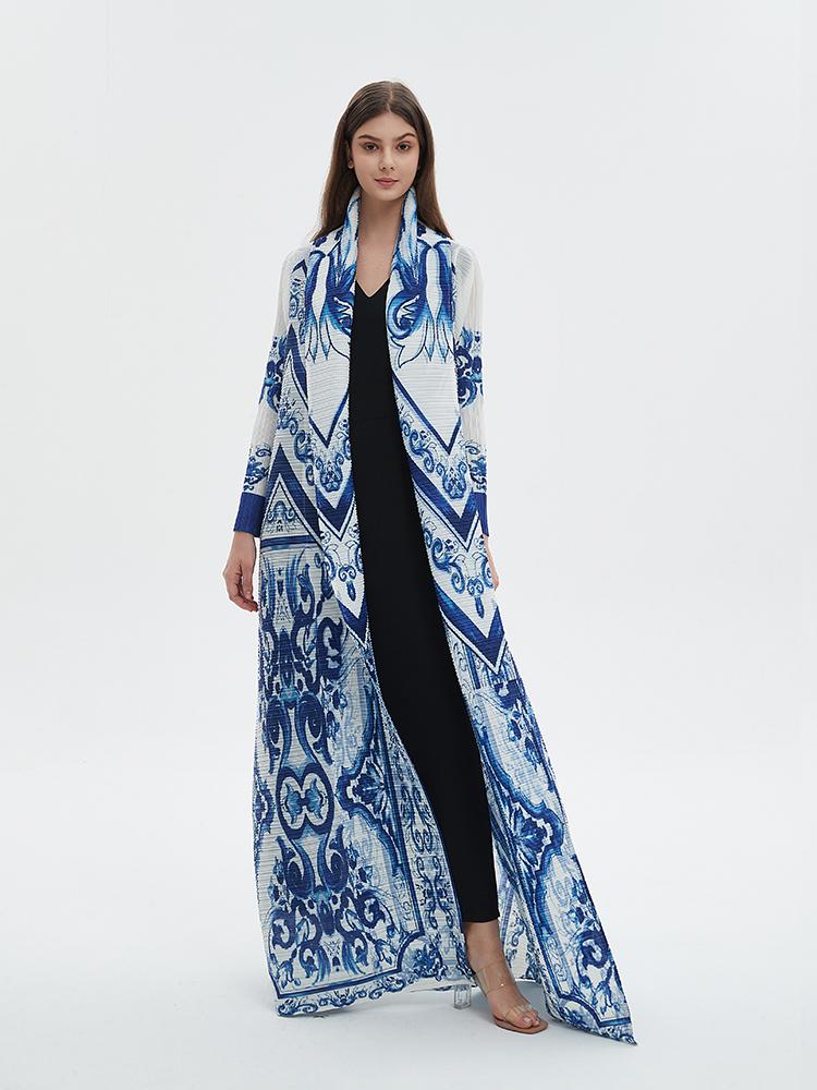 LUMAYA6704 Porcelain Dreams Blue and White Abaya for Ramadan