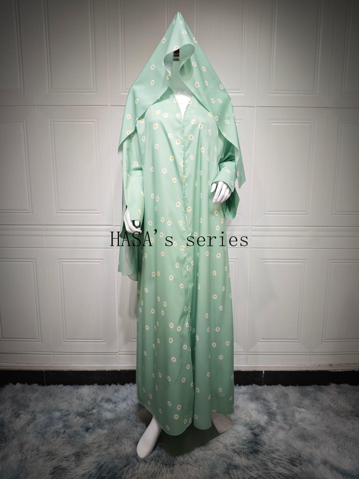LUMAYA5104 Fresh and stylish printed loose-fitting cardigan, a long-sleeved, flowing long coat.