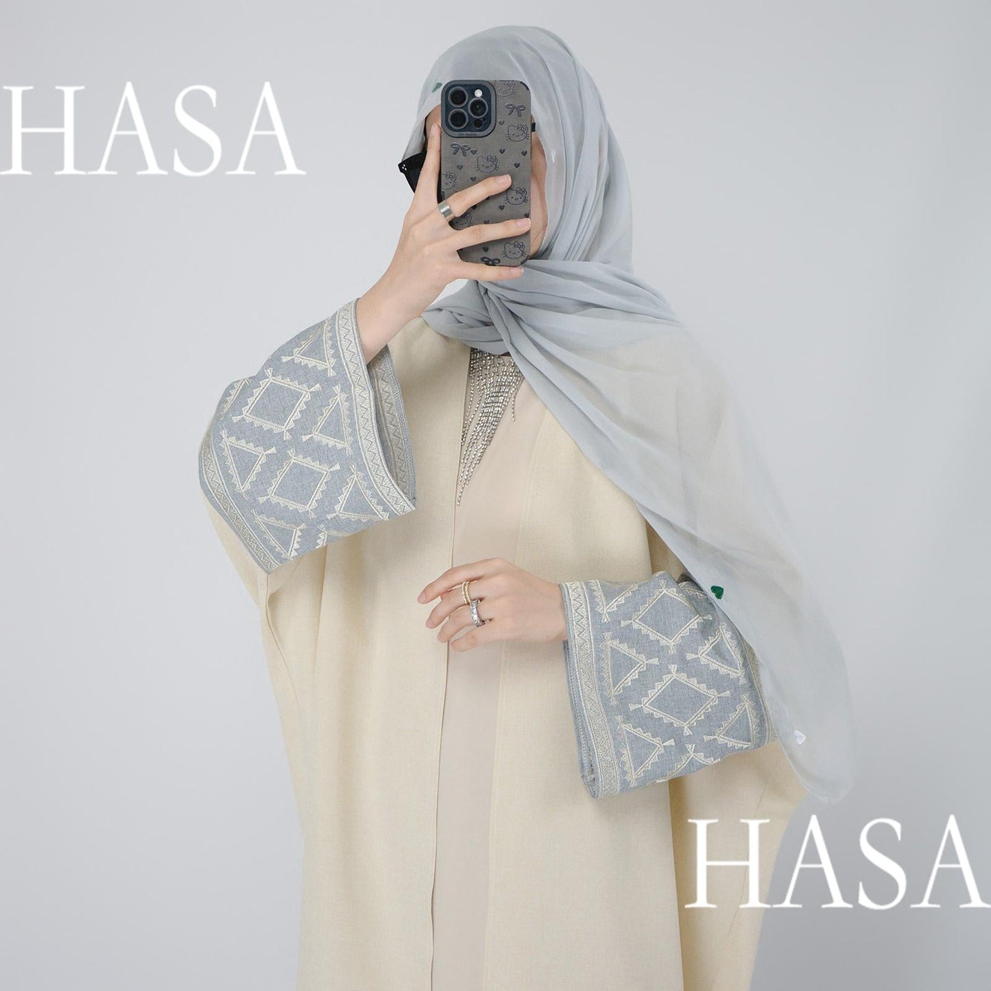 LUMAYA1444 Chic Embroidered Cardigan Robe: Elevate Your Style with Fashionable Elegance Party Abaya