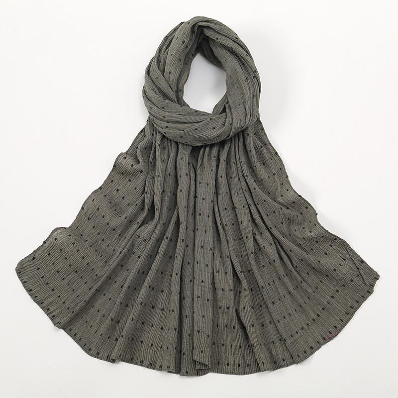 LUMAYA LM1122 Pure Color Cotton and Linen Long Scarf
