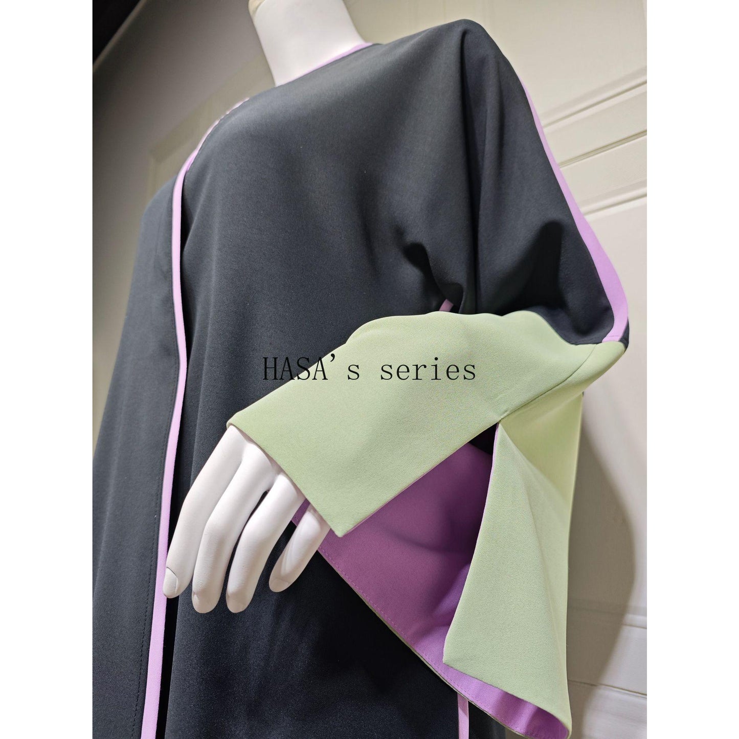 LUMAYA5089 Color-blocked Patchwork Long-sleeved Dress, A Stylish and Elegant Long Design.
