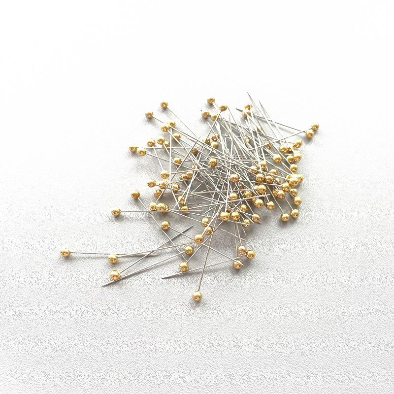 LUMAYA LUMAYA1066 100pcs/box Stainless Steel Pearl Breast Needle Scarf Button