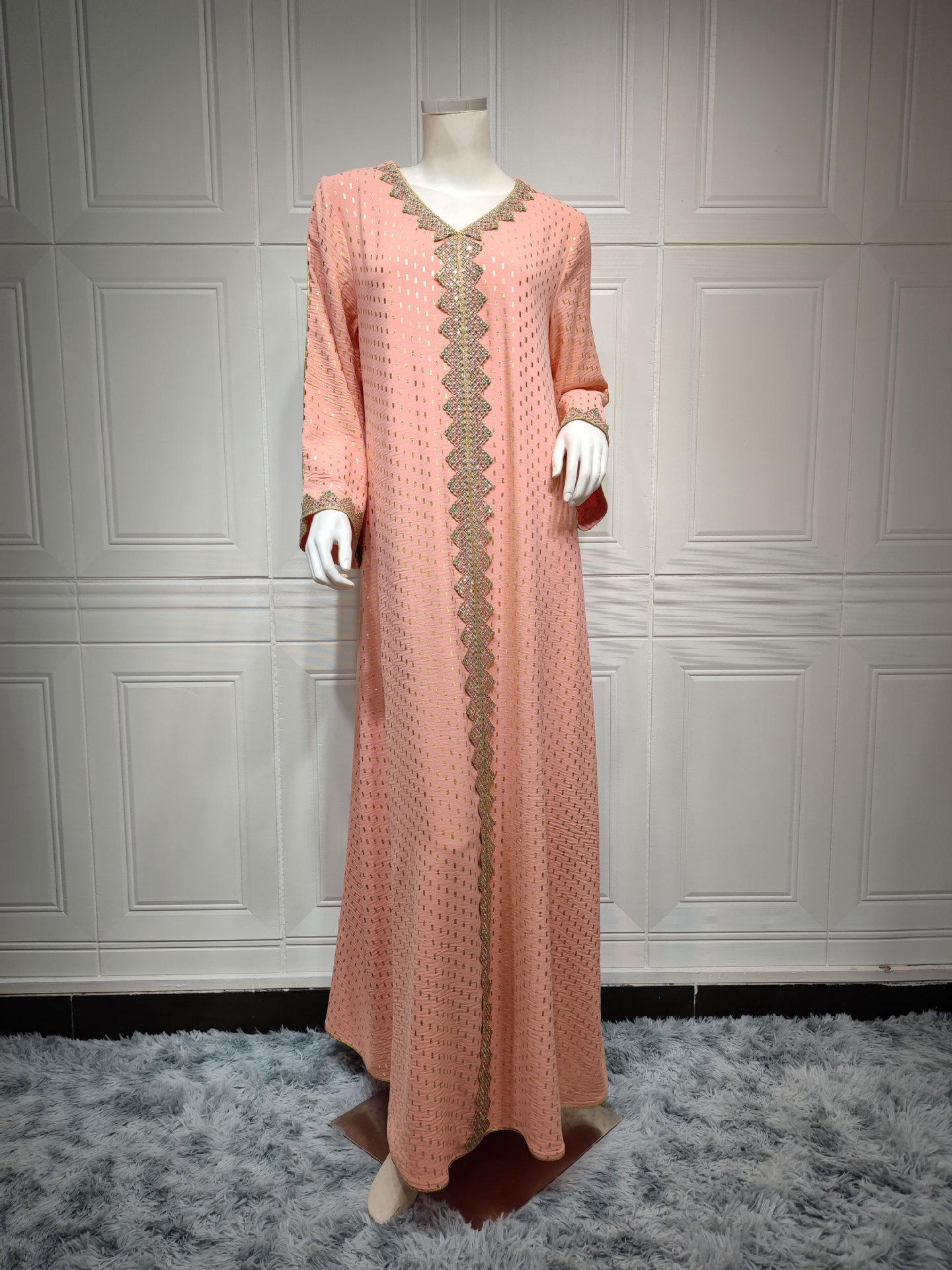 LUMAYA0442 Middle East Women's Clothing New Bronzing Muslim Dubai Robe