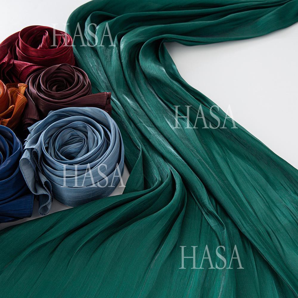 LUMAYA6479 A Simple Silk Scarf with A Mellow Color and A Light and Drapey Design