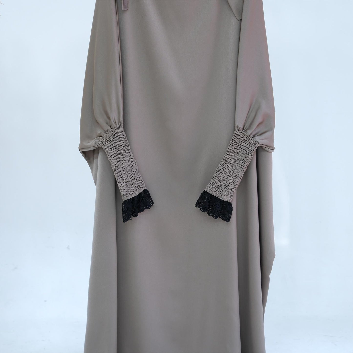 LUMAYA LUMAYA0721 Solid Color Robe Dress with A Large Swing