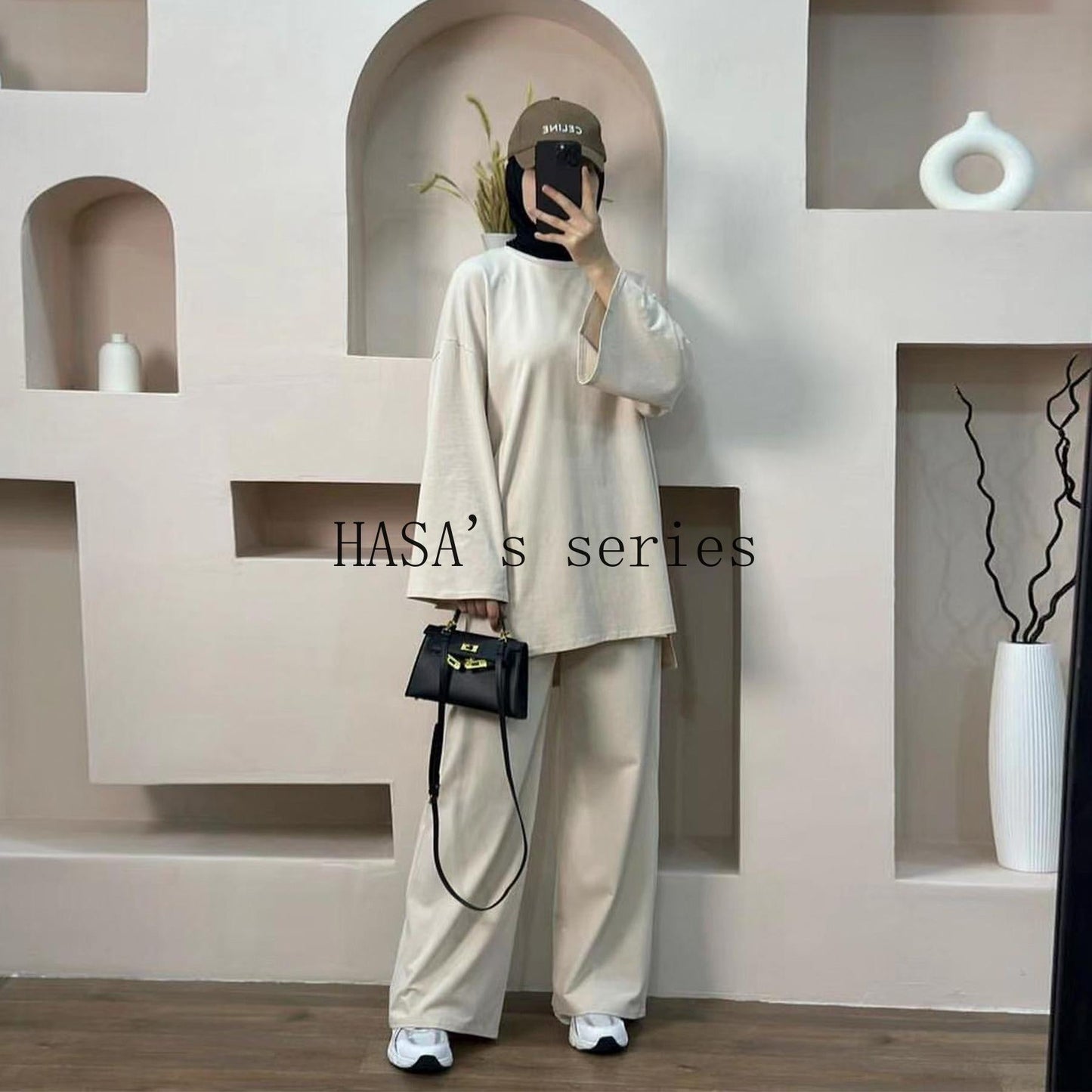 LUMAYA5488 Fashionable and Comfortable Loose Two-piece Suit - Simple Solid Color Design two  piece co  ords