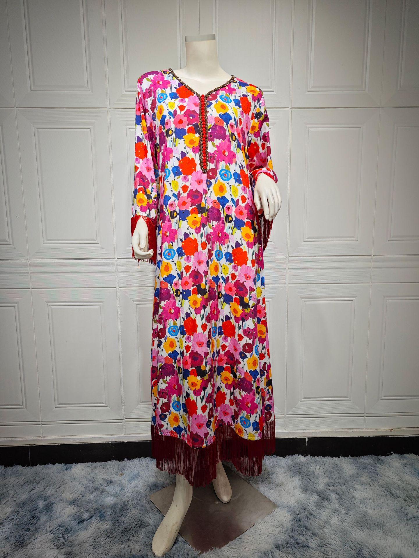 LUMAYA LUMAYA1080 Printed Casual Muslim Abaya