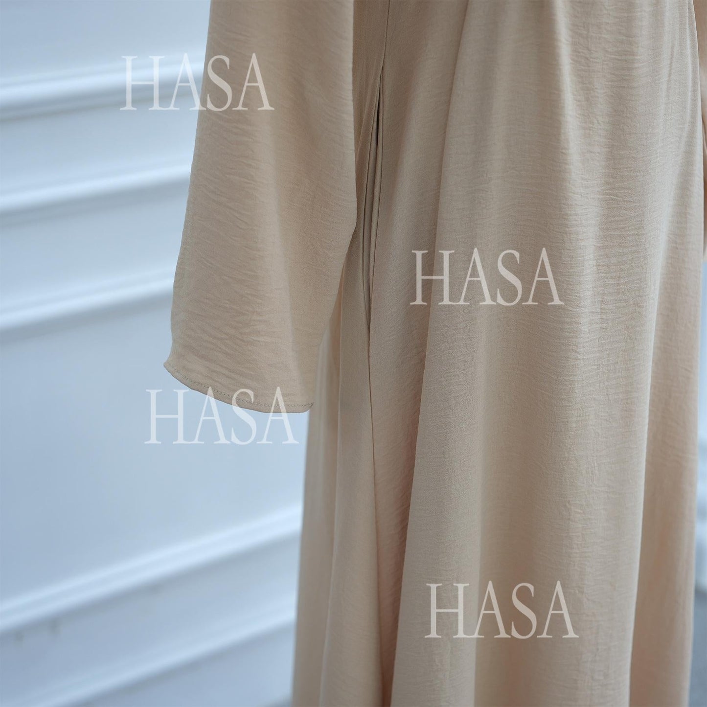 LUMAYA6532 Slim-fit waist cape robe two-piece set