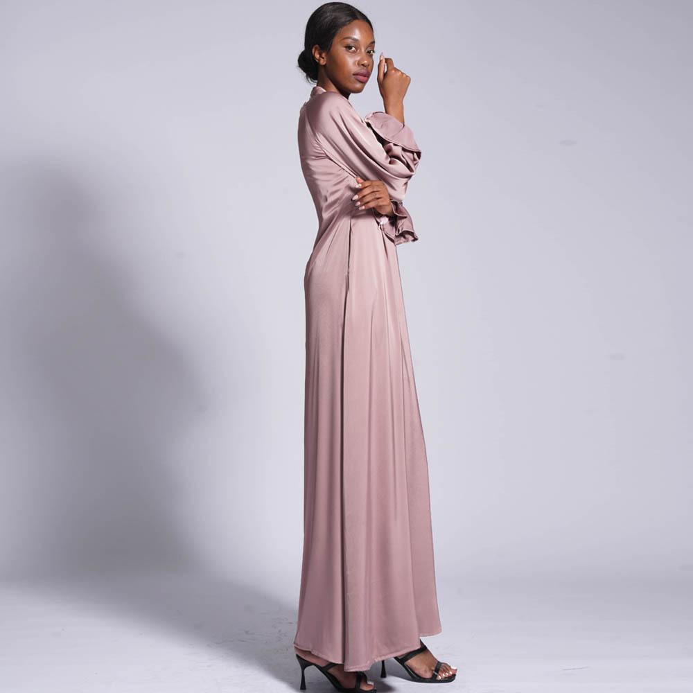 LUMAYA LUMAYA0436 Diamond Buckle Long Solid Loose Dress