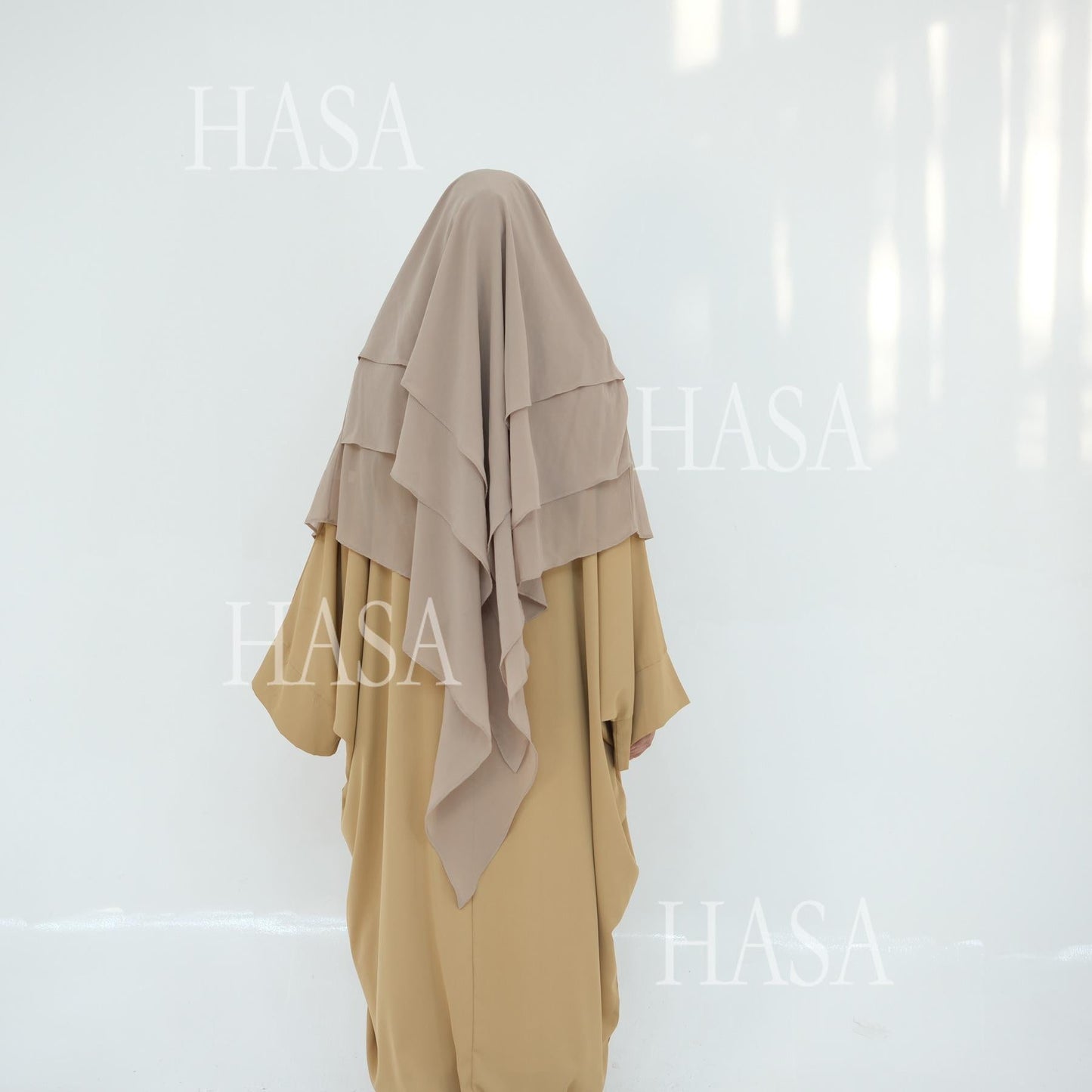 LUMAYA6475 Soft and large double-layer headscarf, wide solid color
