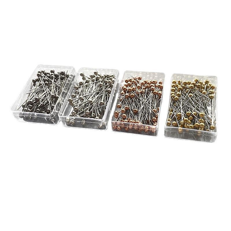 LUMAYA LUMAYA1066 100pcs/box Stainless Steel Pearl Breast Needle Scarf Button