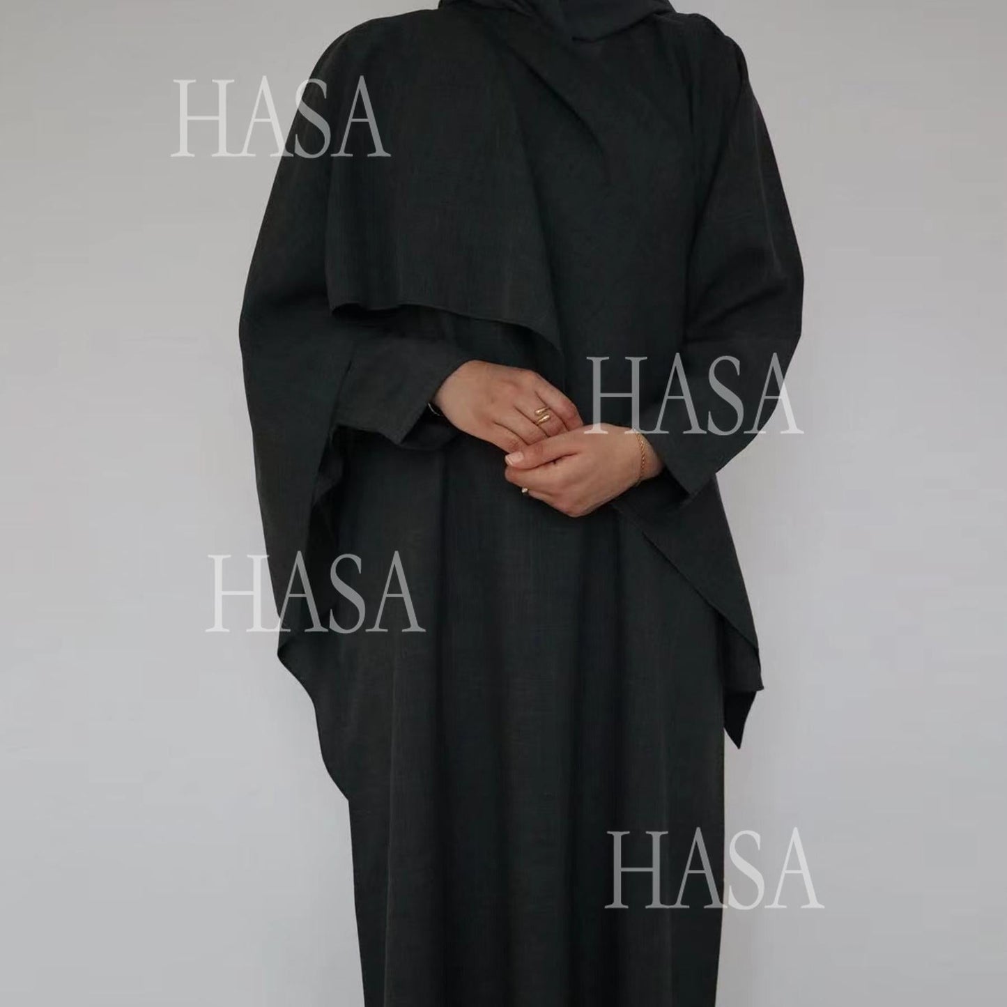 LM6577 Women's Solid Color Two-piece Long Skirt with SLMwl Abaya
