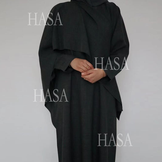 LM6577 Women's Solid Color Two-piece Long Skirt with SLMwl Abaya