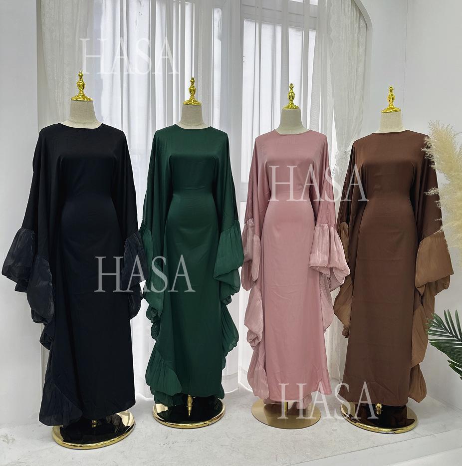 LUMAYA6473 Elegant and Graceful Heavy Stitching Lace Sleeve Robe