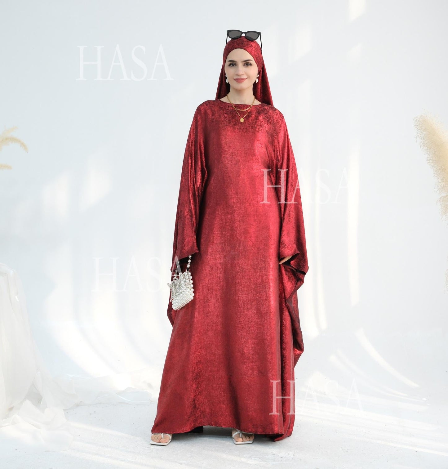 LUMAYA5879 Light-sensing Two-piece Dress | with Headscarf Design, The Overall Matching Is More Worry-free