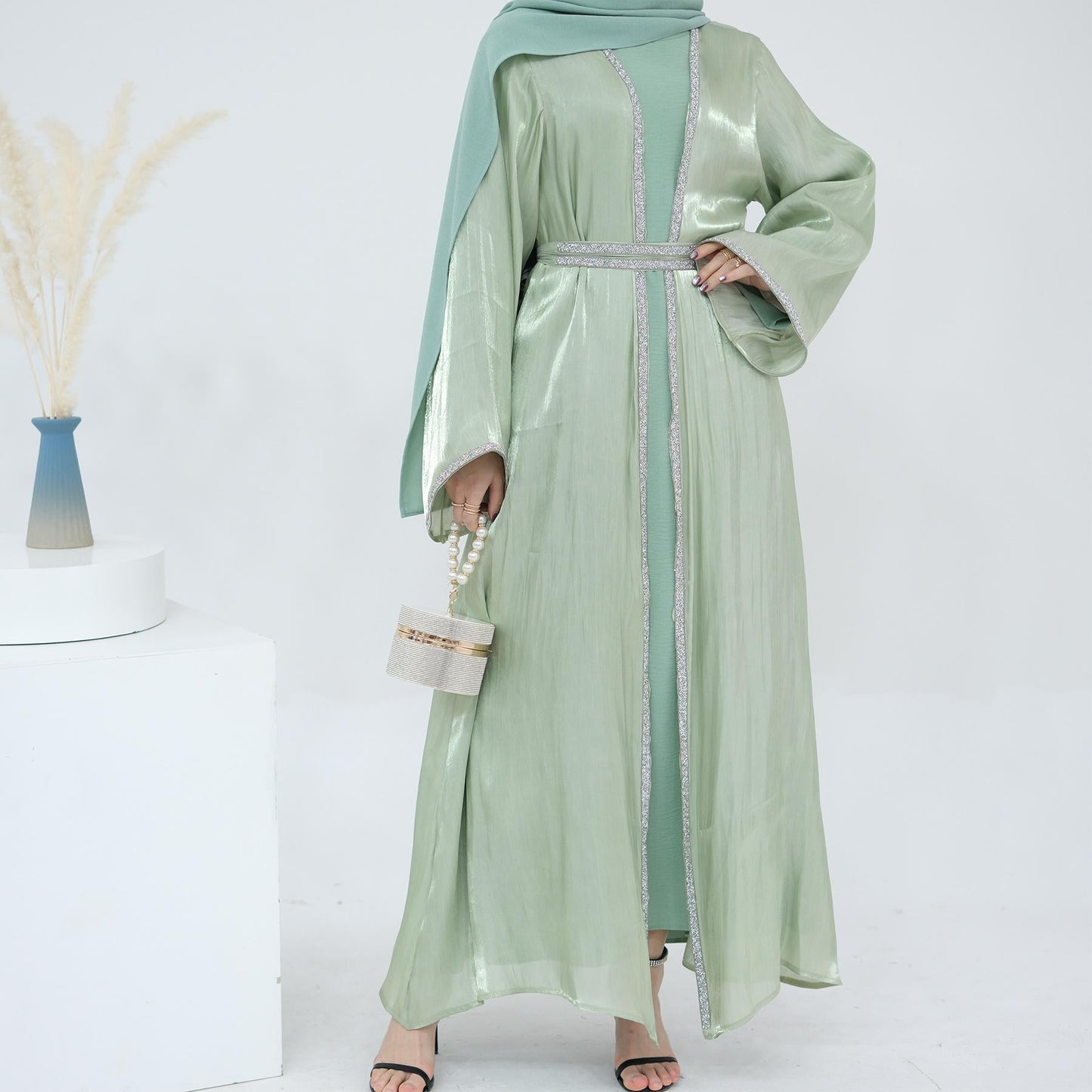 LUMAYA LM1184 2pcs Set Cardigan+Inner Dress