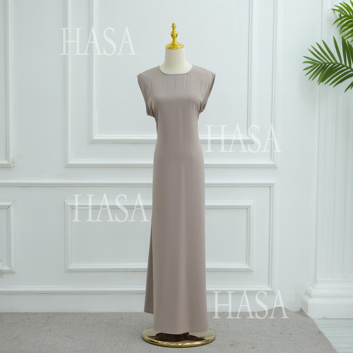 LUMAYA6470 Sleeveless Long Dress with Adjustable Back Lacing