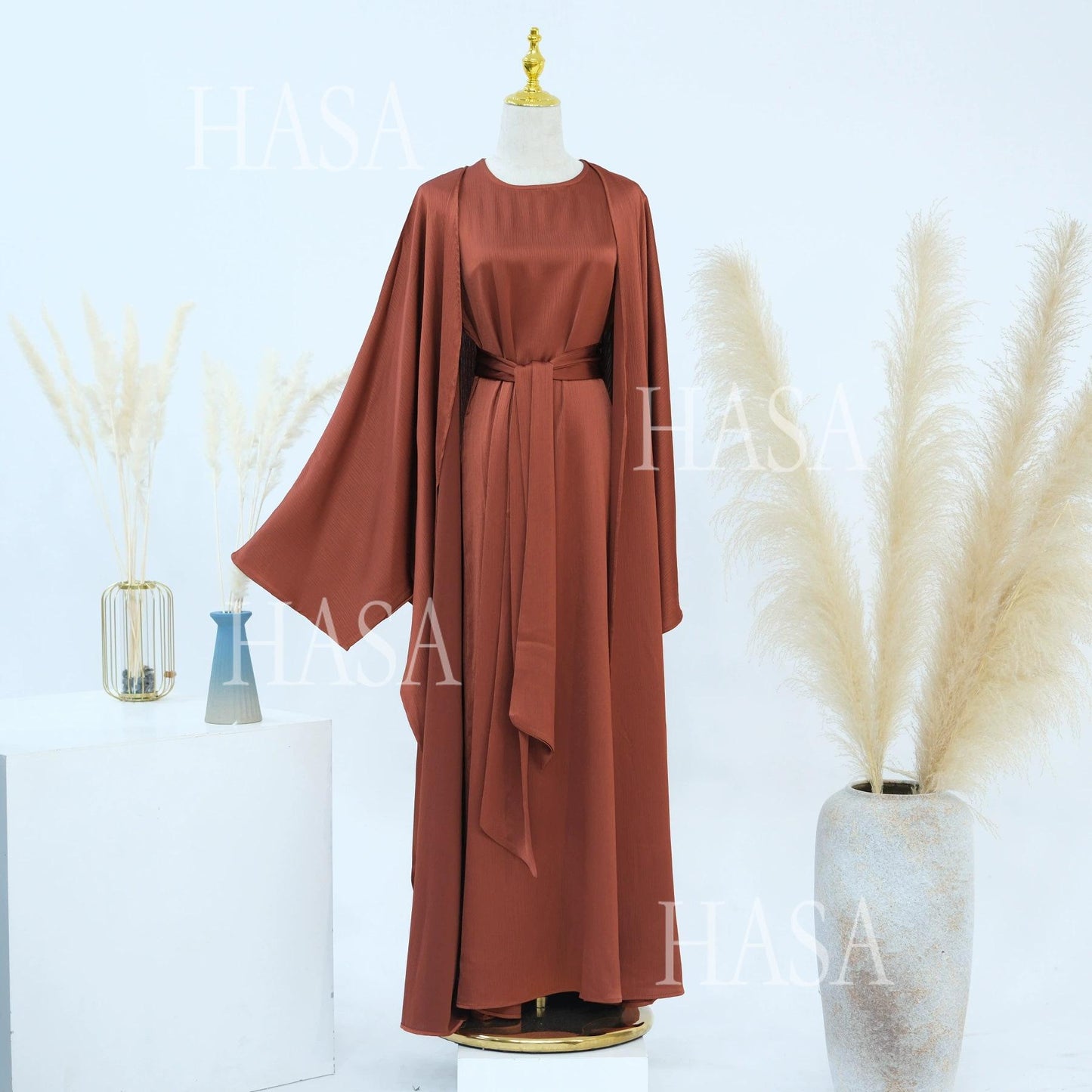 LM6575 Elegant Two-piece Cardigan Robe Set