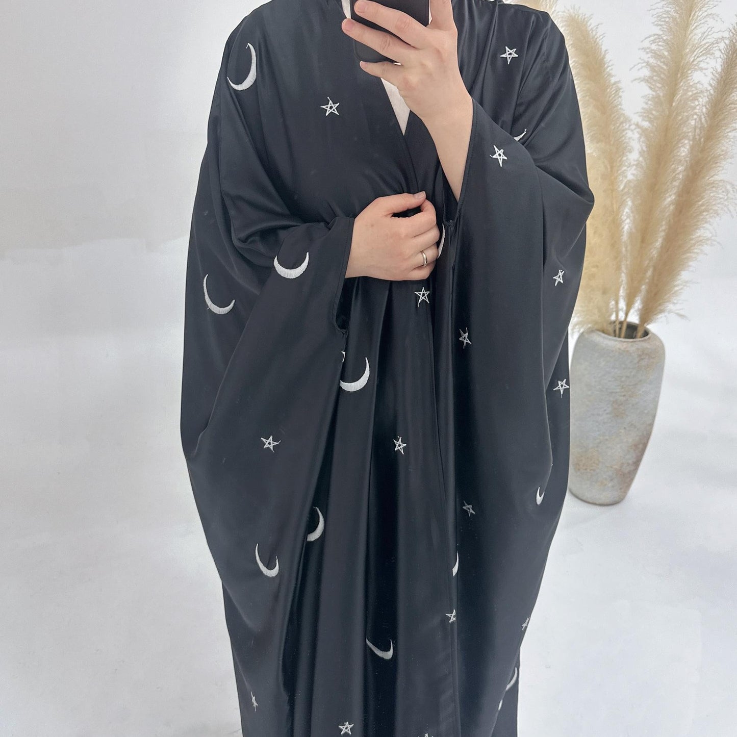 LUMAYA LM1171 Moon Embroidered Robe Kaftan Abaya